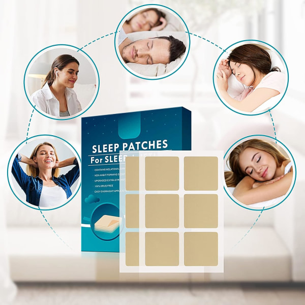 42 st sömnplåster, sömnhjälpmedel för vuxna Sovplåster för att förbättra sömnkvaliteten, sömnhjälpare Natural Sleep Stickers