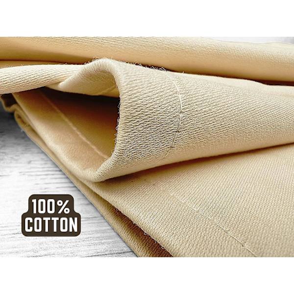 100% Bomuldsstof Servietter Sæt af 12 Beige Middagsservietter Linned Servietter Vaskbare Genanvendelige Spisebord Bryllup Fest