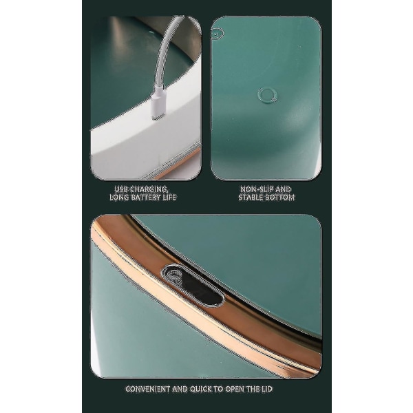 Smart Sensor Affaldsspand Køkken Badeværelse Toilet Skraldespand Bedste Automatisk Induktion Vandtæt Beholder Med Låg 12l (hvid)