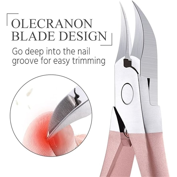Professionel negleklipper Nipper Død hud Saks Polering Slibning Manicure Pleje Værktøjer Rustfrit Stål Negleklipper (Farve: D)