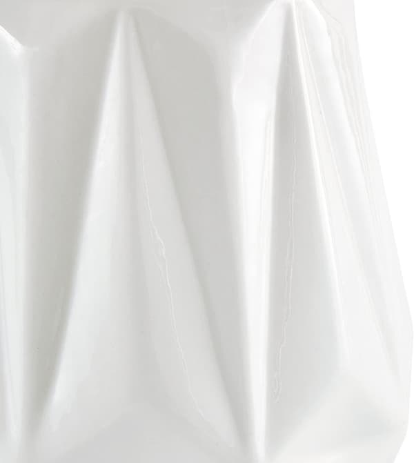 Rivet Modern Vaser i Stengods, 36,5 cm Hög, Vit