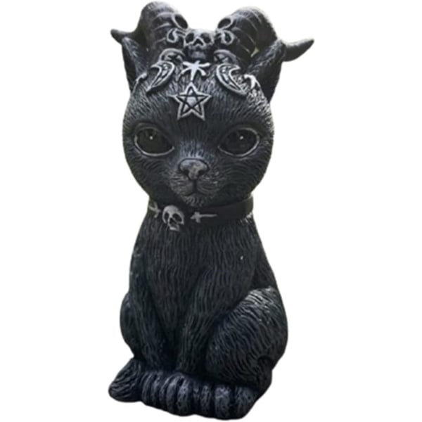 Animal Decor Cat Figurine Statue, Resin Mystical Cat Figurine, Modern Cat Art For Home