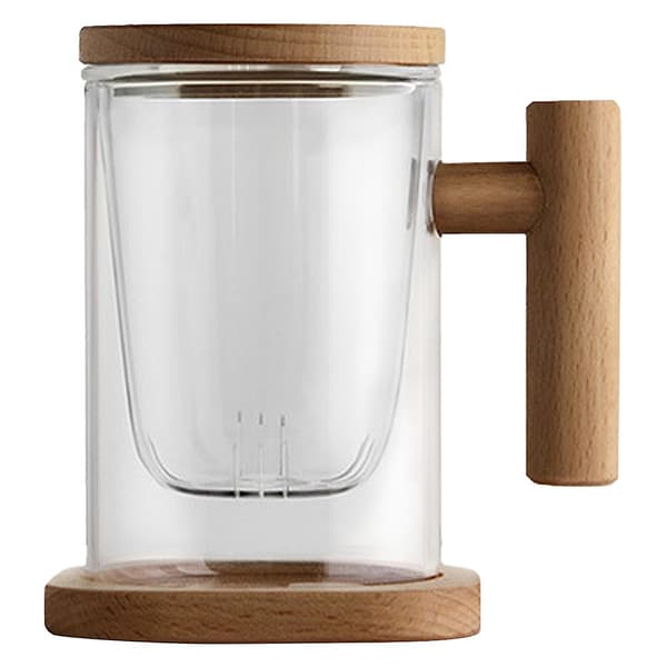 Glas Teekop Med Infuser Og Låg