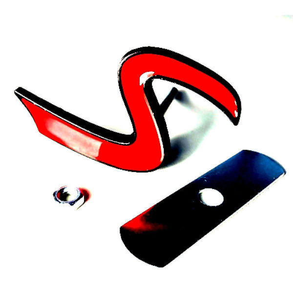 Sort/rød Metal Mini Cooper S 3d Front Grill Bonnet Badge Emblem Grill Badge Emblem