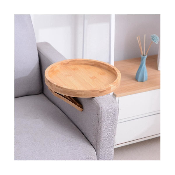 Sofa Bakke Bord Sofa Armlæn Clip-on Bakke Træ Sofa Bakke Praktisk Tv Bakke Til Fjernbetjening Kaffe