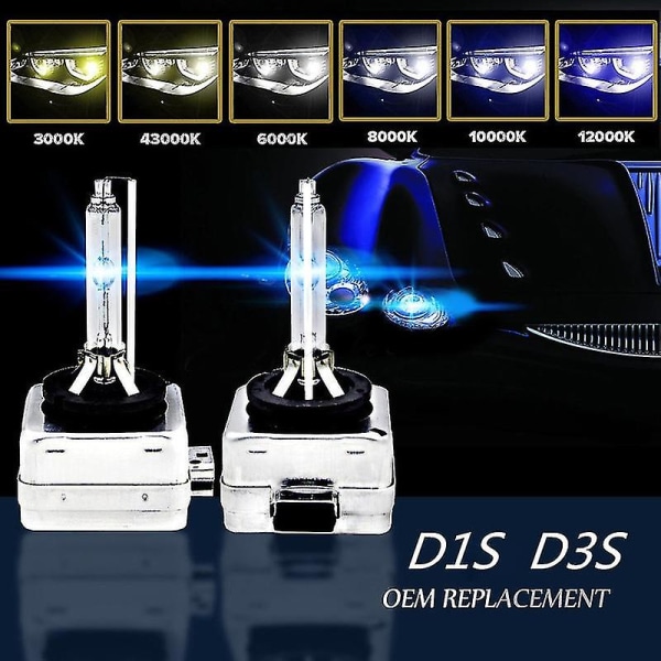 2x D1s D3s 35w OEM HID Xenon Hodelykter Pærer Lamper Erstatning