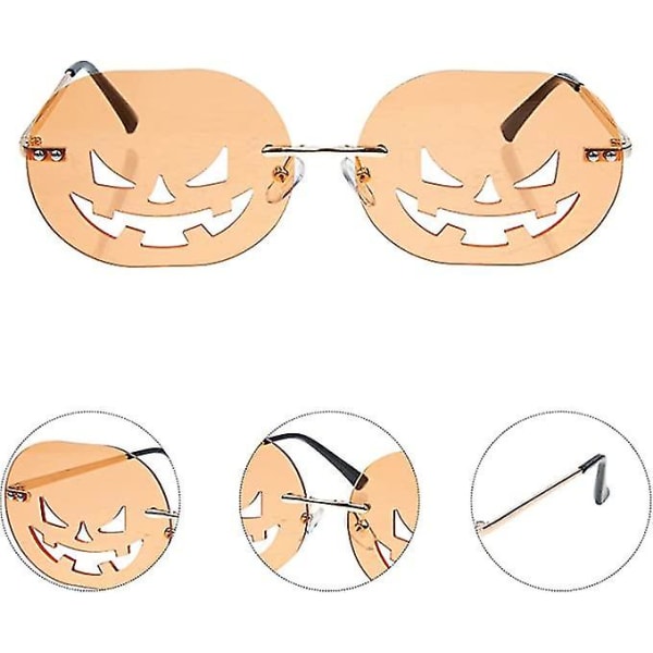 2 par gresskarsolbriller (oransje)