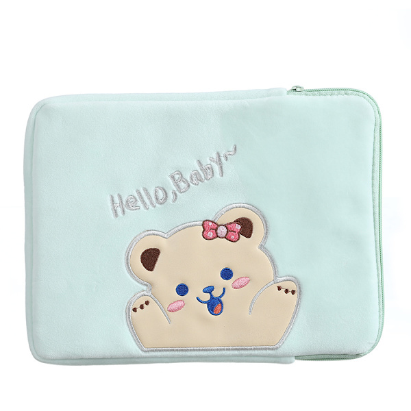 9-11 tum Plysch Söta Björnen Laptop Sleeve Väska iPad Skyddande Fodral Tablet Cover Notebook Förvaringsväska för Kvinnor Flickor