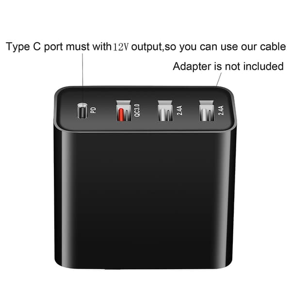 12v 36w Usb C Type-c Pd Trigger 1-3a Virtajohto 5.5 X 2.1mm Dc Liitin