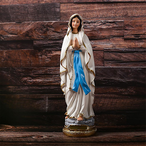 12 tum hög Vår Fru av Lourdes Staty Välsignad Jungfru Maria Figur Dekoration