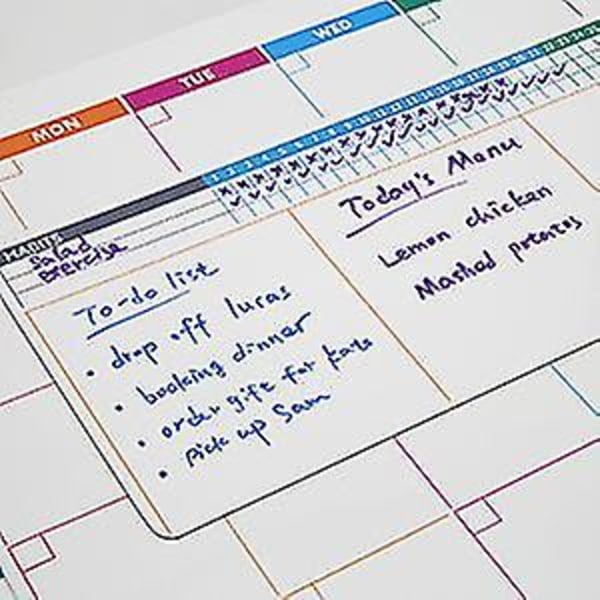 Torkbar kalender whiteboard magnetiska kalendrar för kylskåp vana tracker veckovis whiteboard kalender set för familj hem sch