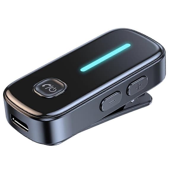Bluetooth 5.3-mottaker 2-i-1-sender LCD-skjerm Aux Bluetooth-biladapter Trådløs lydoverføring Black