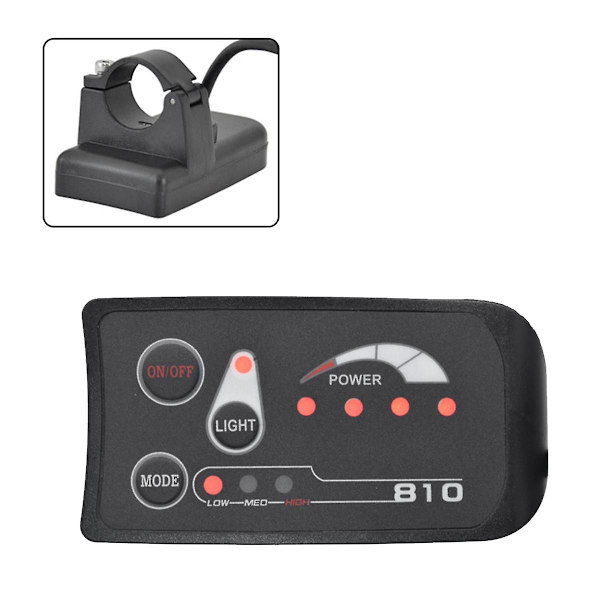 S810 E-bike Mittari Led-näyttö Ip65 36v Uart Sähköpyörälle Sähköpyörän Mittari(sm 5+2pin)