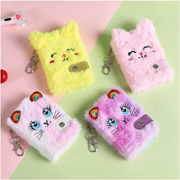 Muistikirja Kierre Söpö Kissa Plussi Muistikirja Kawaii Riippuva Avaimenperä Muistikirja Päivittäinen Suunnitelma Päiväkirja Muistiinpano Tarvikkeet (Väri: MC)