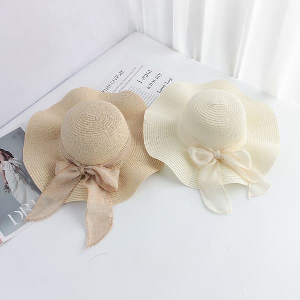 Sommer Ny Mode Dame Halm Hat Bred Skygge Halm Hat Sol Hat Sol Beskyttelse Hat