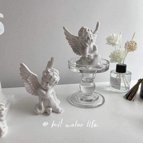 Guld Engles Resin Keruber Statue Figur Statuette Indendørs Udendørs Hjem Have Dekoration Bedårende Engel Skulptur Sød Engel Samling Vinger Engel Mindesmærke St