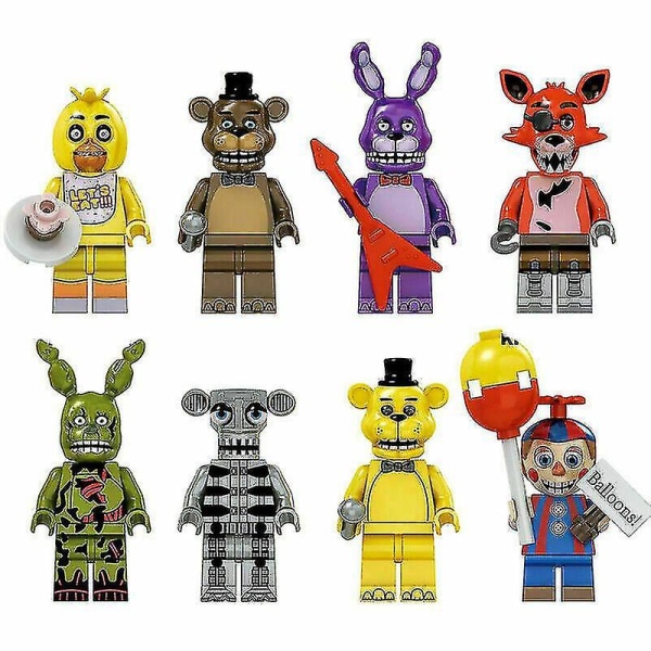 2023-8 X Five Nights at Freddy Mini Figur Fit Toy Kids Gift