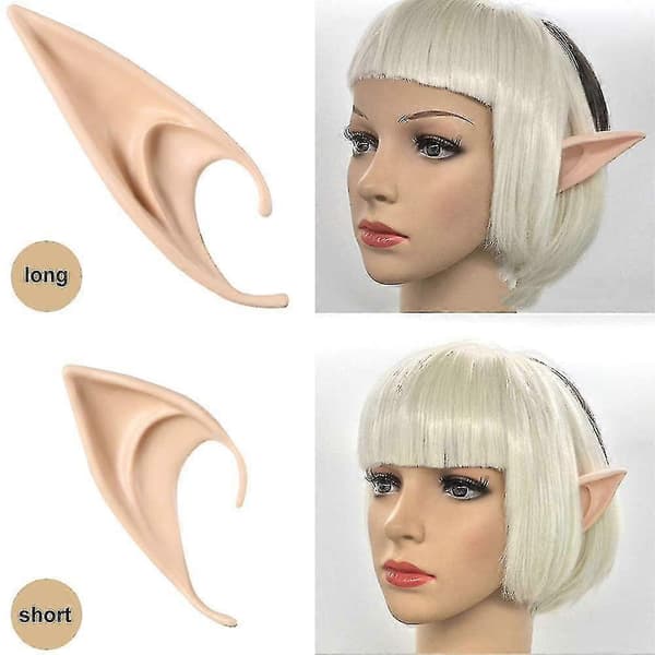 Alfeører - Mellem og lang stil Cosplay Kostume Maskerade Tilbehør (2 Stykker, Kødfarve)