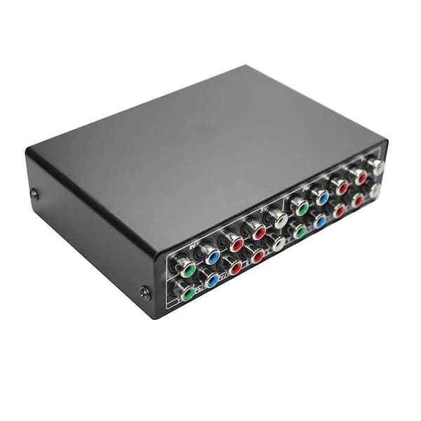 RGB Komponent Switch Vælg 5 RCA 3-vejs YPbPr Kabel Komponent Switch AV Switcher til PS2 DVD Afspil