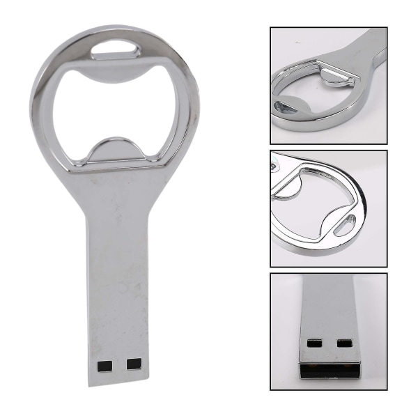 USB-hukommelse 2.0 Flashdrev Hukommelsesdisk 3216gb 3 i 1 Hukommelseskort + Flaskeåbner
