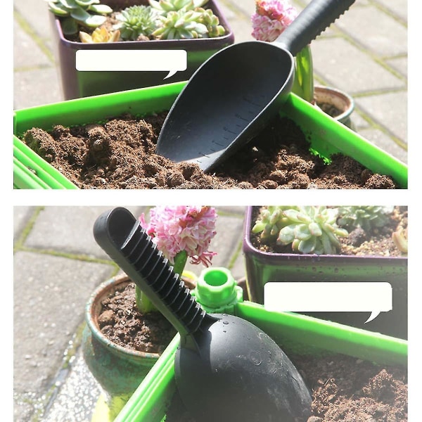 Hagespade i plast for sukkulenter, spade for grønnsaker, løs jordskuffe, hageredskaper