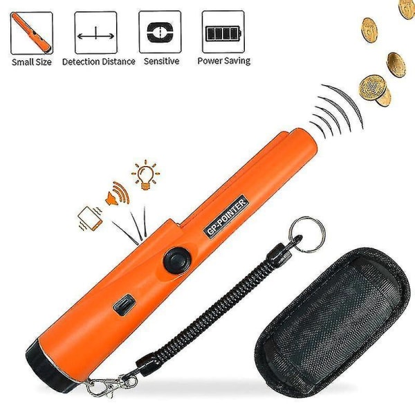 Oransje håndholdt metalldetektor Gold Metallic Finder Security Scanner Sensitive Search Z59582