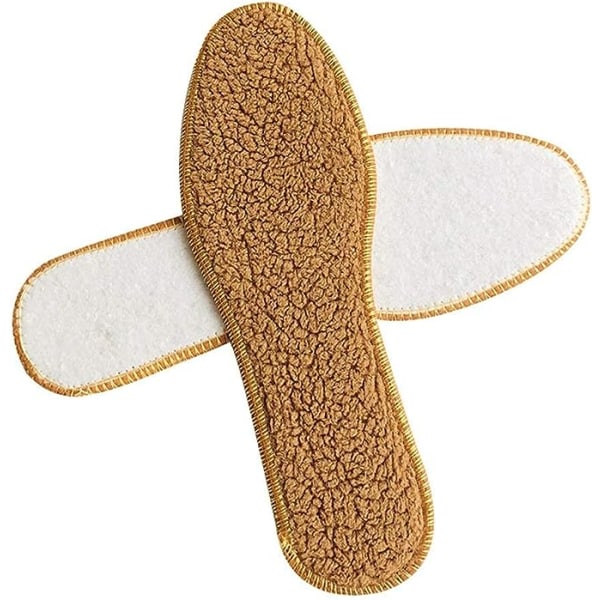 Varm vinterinlägg för skor, män och kvinnor, imiterar alpacka ull, sammet, deodorant! Absorberande, andningsbart, plysch, sportinlägg (Storlek: 36)