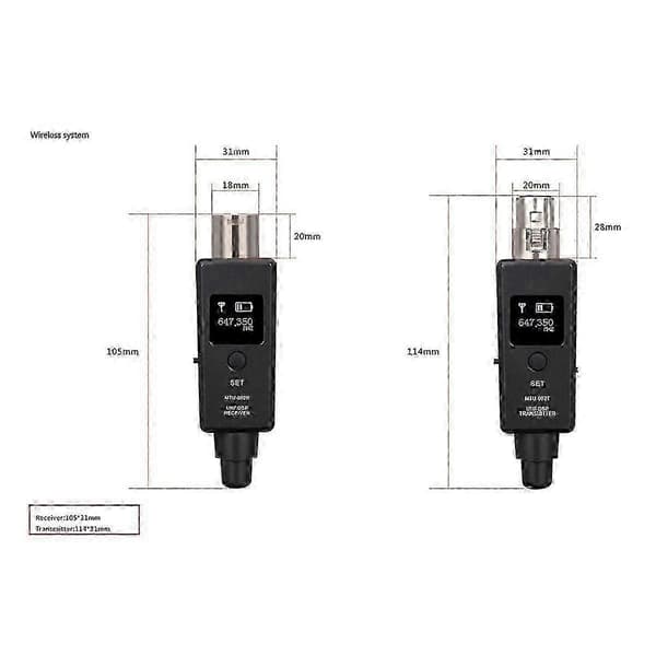 Mikrofon Trådløst System Mikrofon Trådløs Sender UHF Sender Mottaker Mi Linje for Dynamisk