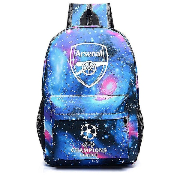 Star Arsenal Uefa Champions League axelväska fläkt ryggsäck student skolväska förvaringsväska
