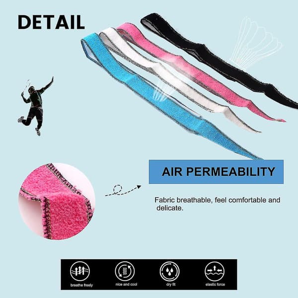 4 st Handduksracketöverdrag, Superabsorberande Bomullsduk, Halksäker Absorberande