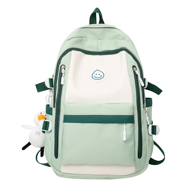 Uformell Ryggsekk Belastningsreduksjon Stor Kapasitet Skolesekker for Ungdomsskoleelever Verde 33X16X47CM 1377