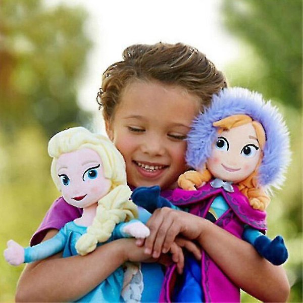 Kryc-40/50 cm frossen utstoppet dukke prinsesse Anna Elsa dukker plysj leketøy for barn Bursdagsgave