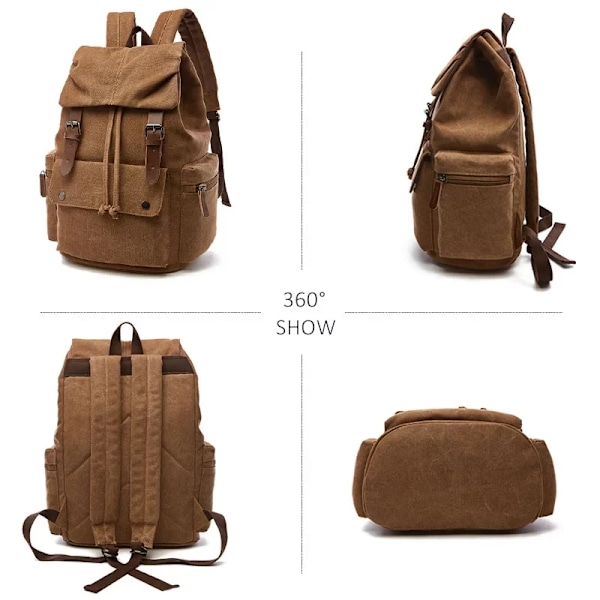 Trendig stöldskyddad ryggsäck för män och kvinnor, resväskor för skolan army green