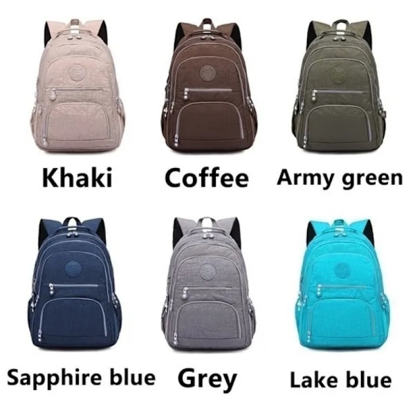Klassisk tonårsryggsäck i nylon, casual reseryggsäck, skolväska för män och kvinnor, nytt mode Sapphire blue