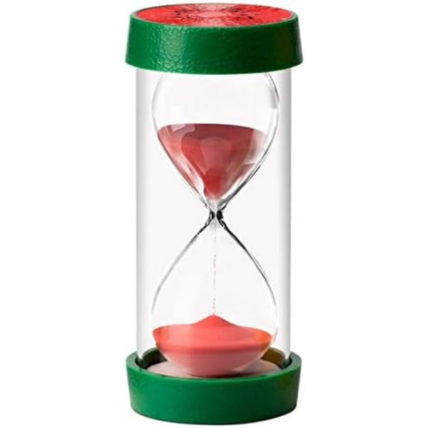 Timeglas Frugt Design Klart Glas Ornament Timeglas Sand Timer Stueindretning Hjemmeindretning (Farve: Vandmelon, Tid: 60 minutter)
