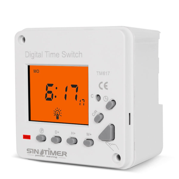 Digital Timer Elektrisk Programmerbar Smart Styrströmbrytare Timer Med Bakgrundsbelyst Display
