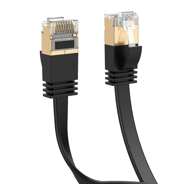 Flad Cat8 Ethernet-ledning Lang, 40 g højhastigheds slankt netværk LAN-kabel Gigabit internet-routerkabel Rj45-ledning til computerlapt