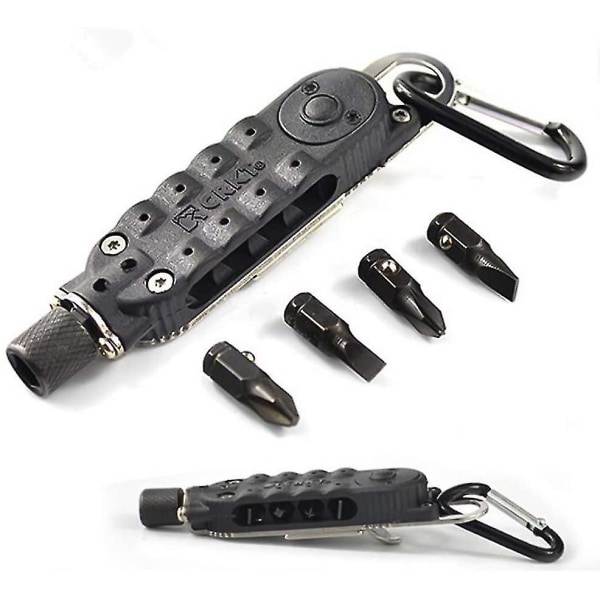 Multifunksjon Mini Edc Gadget Set - Lommeverktøy - Reisejusterbar skrutrekker nøkkelring - Outdoor Tools svart, ett stykke