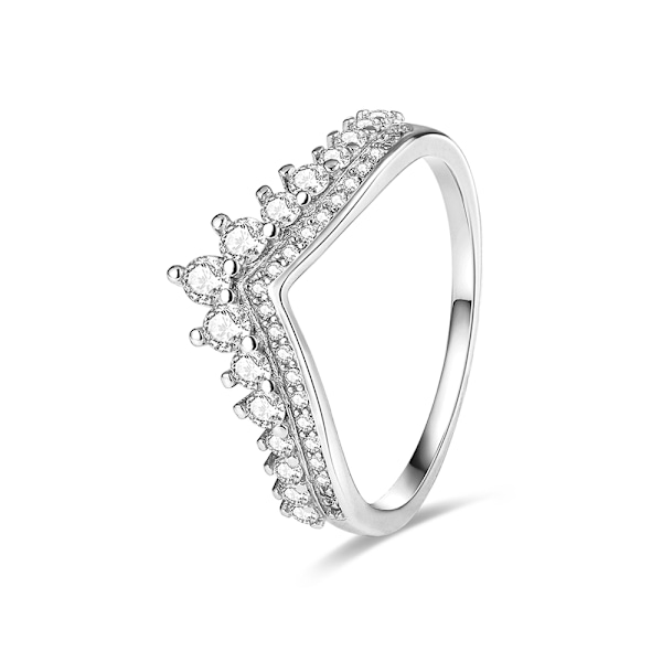 925 Sterling Silver Ring för kvinnor Bröllop Smycken Gåvor 8