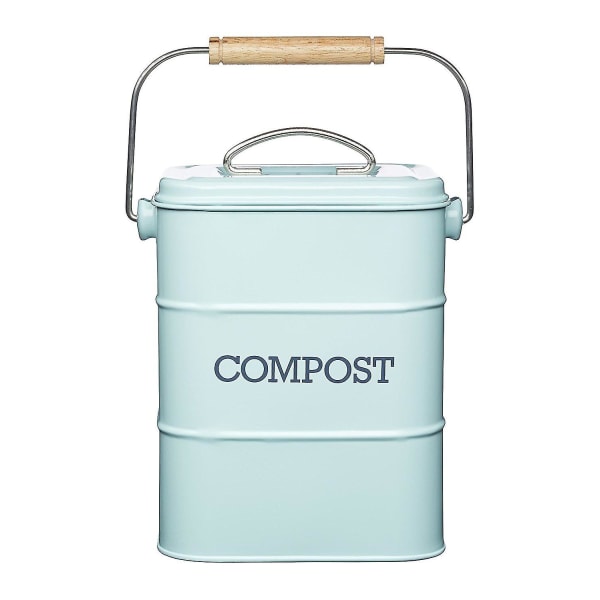 Komposthink med lock i retrostil