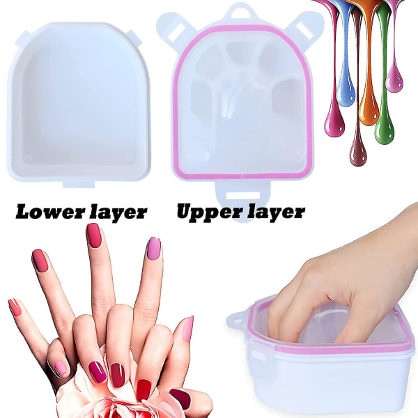 2-pack Nagelsänkningskopp Nagelsänkningskopp för Akryl Gel Polish Remover Nagelspa Verktyg för Manikyr