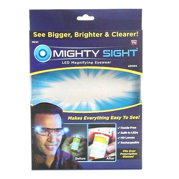 LED-forstørrelsesbriller Loupes for eldre lesebriller USB-oppladbare