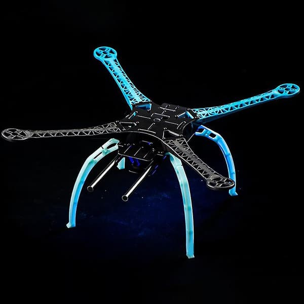 S500 Drone Skrog Ramme Kit Pcb Versjon Med Landingskøyte Mulighet For Montering Gimbal For Fpv Drone Blå