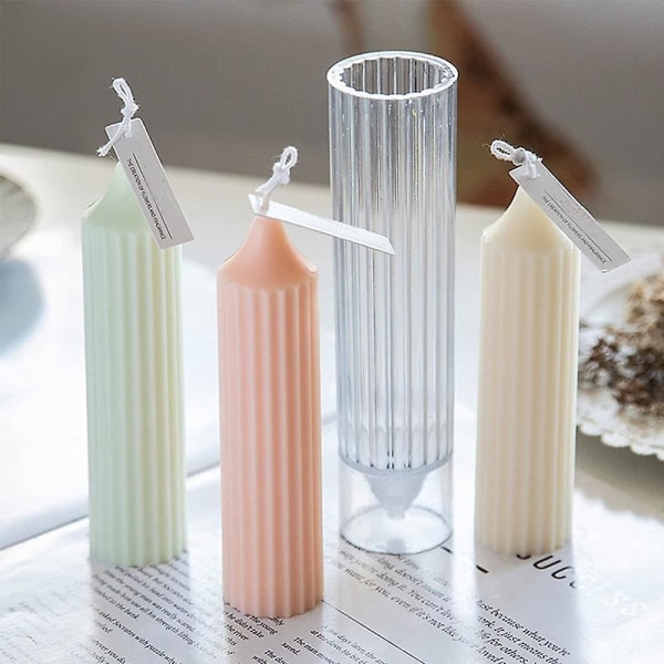 Cylindrisk stearinlysform - Lysestageform af plast til boligindretning