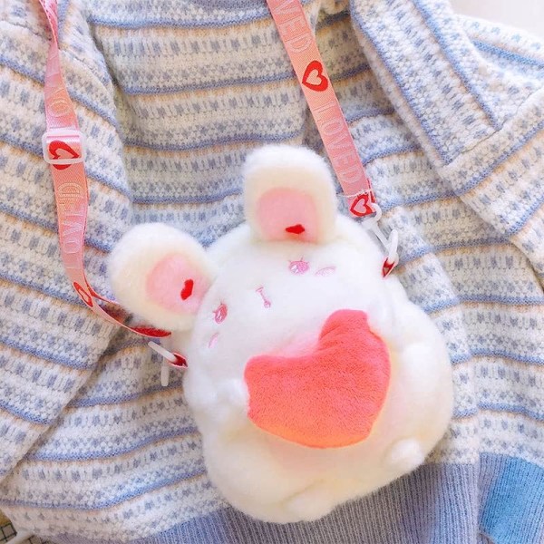 3D Cute Plys Dyr Skuldertaske Kvinder Piger Teddy Bear Cross Body Bag