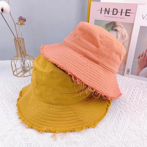 Hink med bred brätte Dam fiskare keps Lyx märke Designer Bob Sommar Strandhatt white