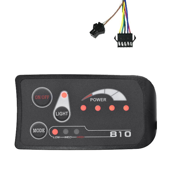 S810 E-bike Mittari Led-näyttö Ip65 36v Uart Sähköpyörälle Sähköpyörän Mittari(sm 5+2pin)