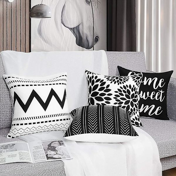 Geometriska kuddfodral set om 4 moderna dekorativa örngott hem sött hem kuddfodral gula kuddfodral för soffa