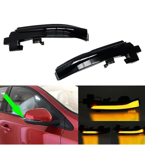 Bil LED dynamisk blinkers bakspegel sidoljus kompatibel med V40 Cc Ii V60 S60 2011-