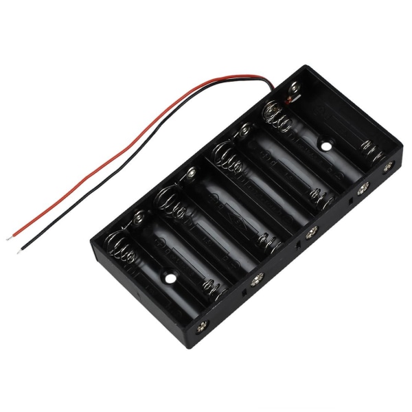 Ny plast 8 X 1,5v Aa 2a cell batterihållare Box Standard 12v case med blytråd
